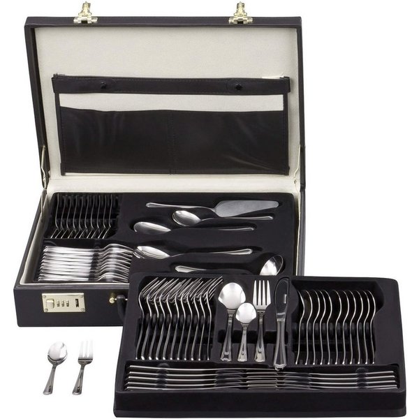GRÄWE Besteck-Set GRÄWE Tafelbesteck 68-tlg., inkl. Koffer, für 12 Personen, Serie Madri, Edelstahl 18/0