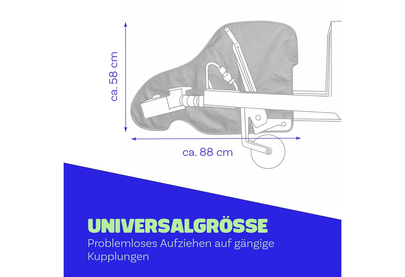 Bestlivings Autoplane (1-St), Schutzhülle für Anhängerdeichsel Deichselhaube für Anhängerkupplung – Bild 2 von 5