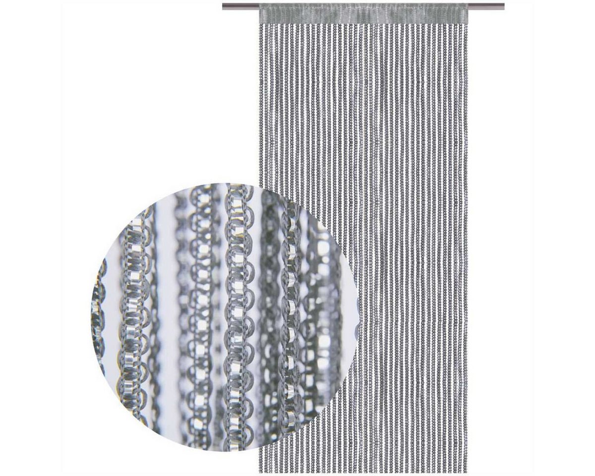 Bestlivings Fadenvorhang, Stangendurchzug, halbtransparent, Fadengardine mit Stangendurchzug (90 x 200cm bis 300 x 250cm) – Bild 2 von 5