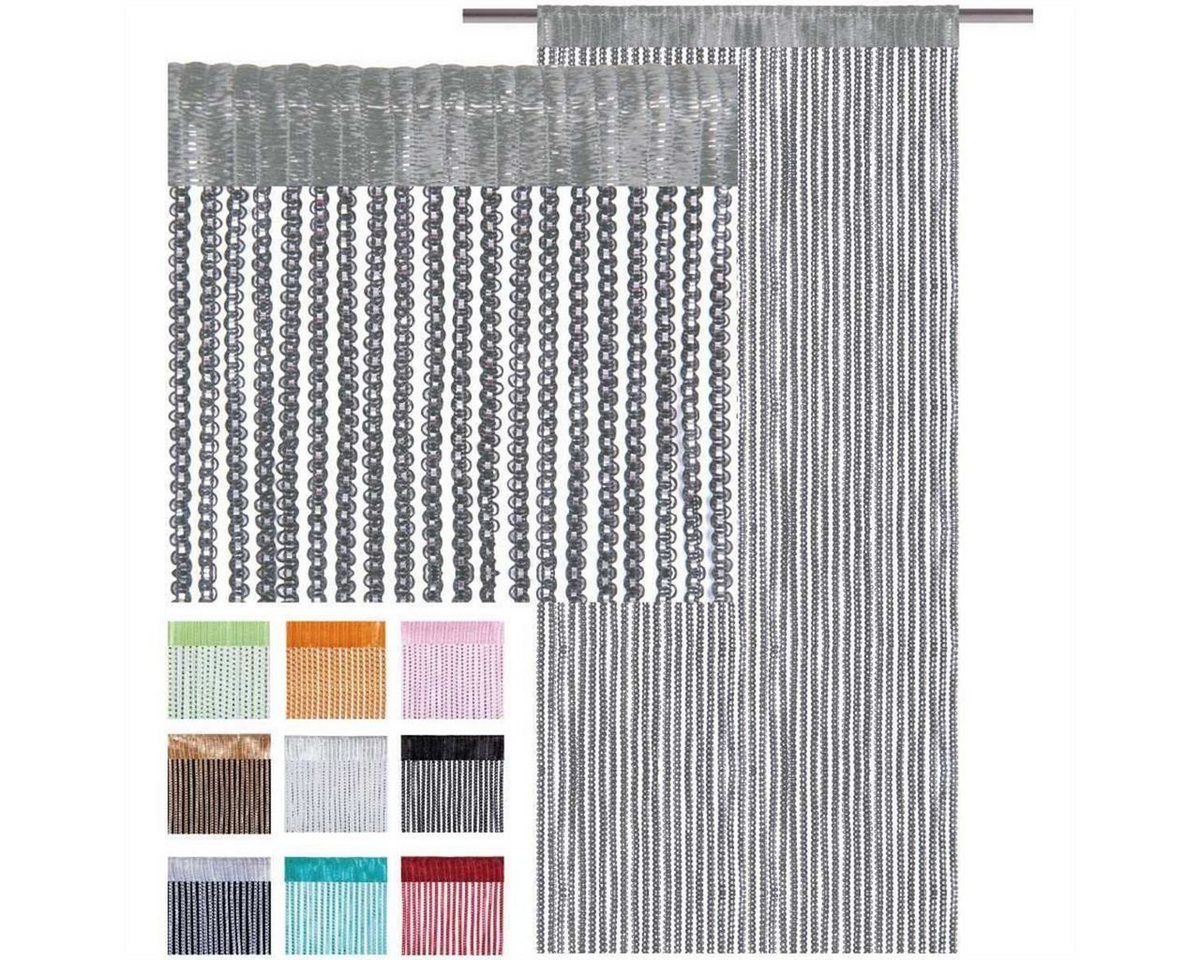 Bestlivings Fadenvorhang, Stangendurchzug, halbtransparent, Fadengardine mit Stangendurchzug (90 x 200cm bis 300 x 250cm) – Bild 4 von 5