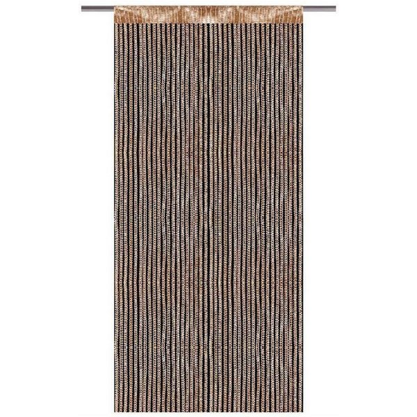 Bestlivings Fadenvorhang, Stangendurchzug, halbtransparent, Fadengardine mit Stangendurchzug (90 x 200cm bis 300 x 250cm)