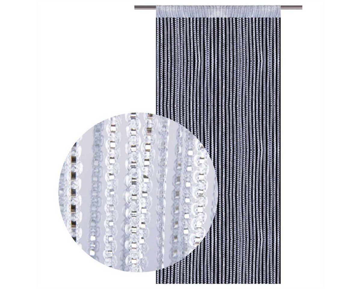 Bestlivings Fadenvorhang, Stangendurchzug, halbtransparent, Fadengardine mit Stangendurchzug (90 x 200cm bis 300 x 250cm) – Bild 2 von 3