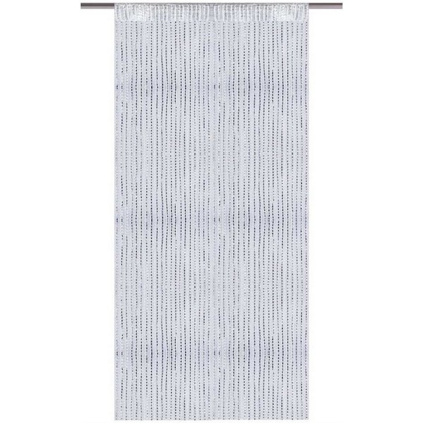 Bestlivings Fadenvorhang, Stangendurchzug, halbtransparent, Fadengardine mit Stangendurchzug (90 x 200cm bis 300 x 250cm)