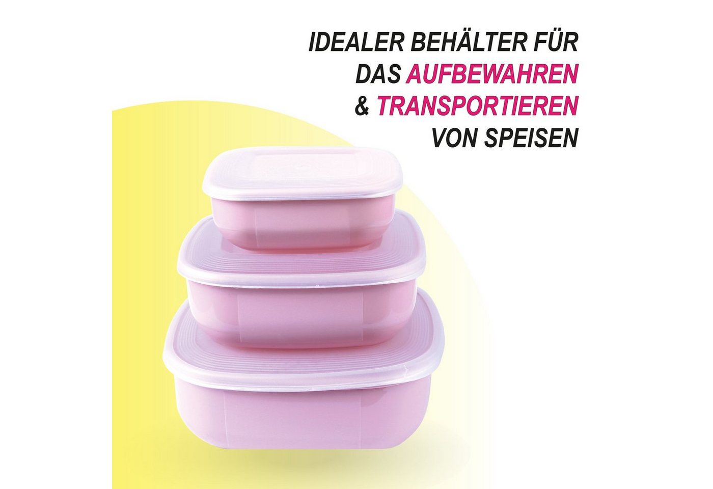 Bestlivings Frischhaltedose Set, Vorratsdosen eckig mit Deckel, (3er Set (700ml - 1,5L), Lebensmittelbehälter mikrowellen u. spülmaschinenfest, gefriertauglich – Bild 3 von 5