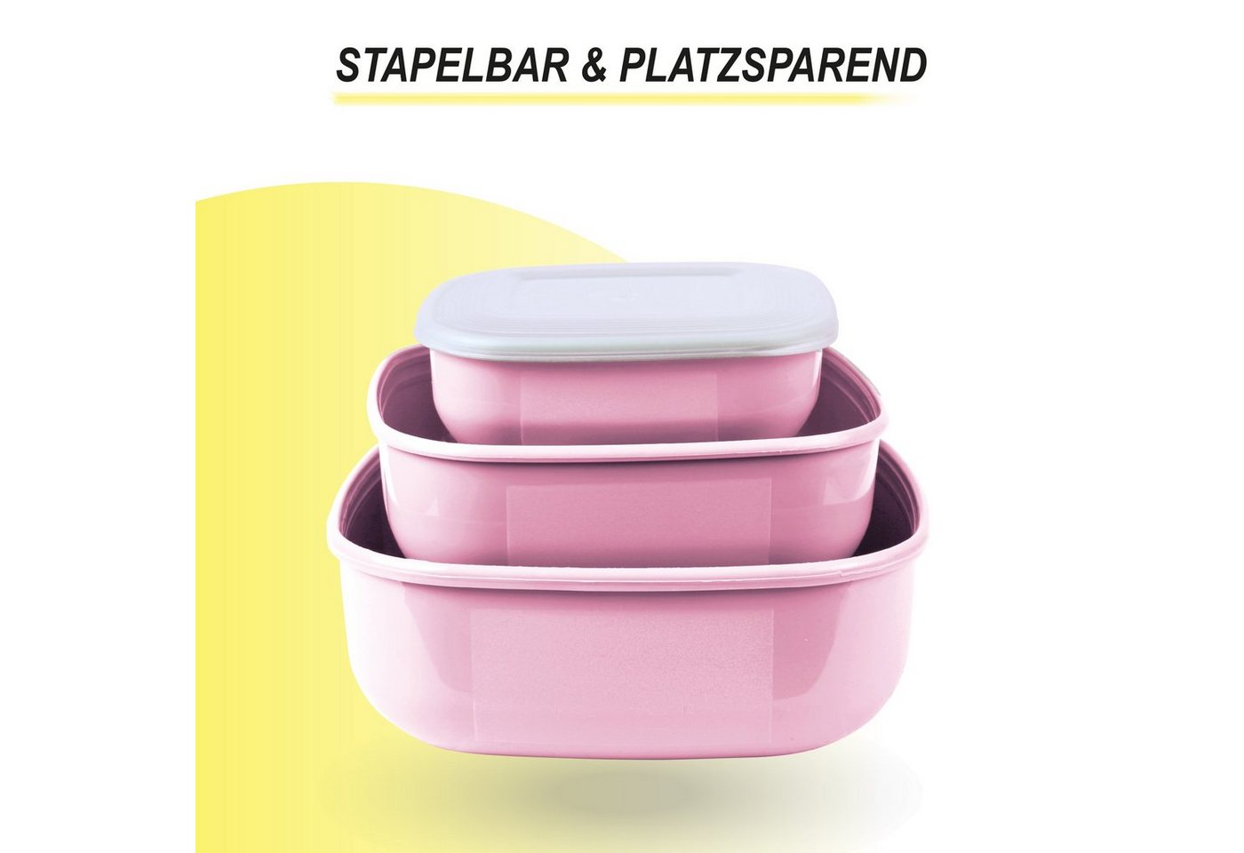 Bestlivings Frischhaltedose Set, Vorratsdosen eckig mit Deckel, (3er Set (700ml - 1,5L), Lebensmittelbehälter mikrowellen u. spülmaschinenfest, gefriertauglich – Bild 4 von 5