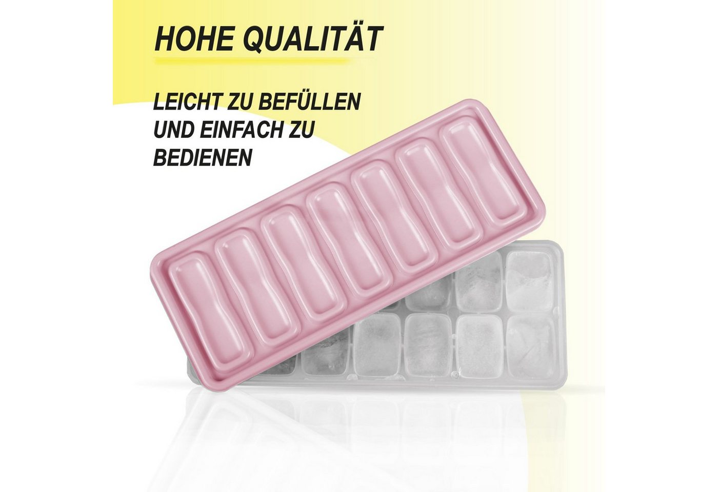 Bestlivings Frischhaltedose Set, Eiswürfelform mit Deckel, Eiswürfelbox für Gefrierschrank, Cocktail, Whisky, Wasser, Limo – Bild 4 von 5