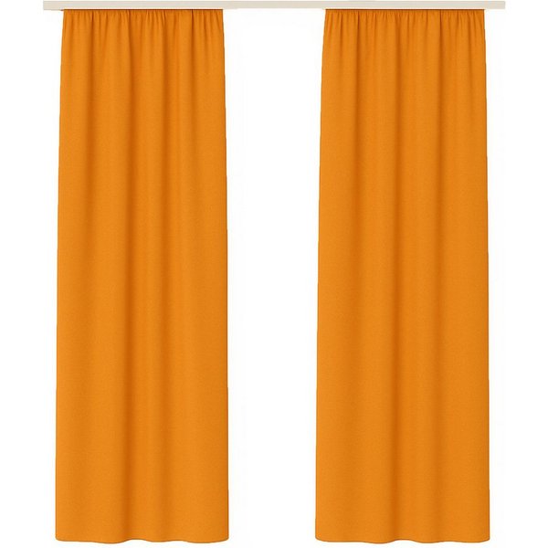 Bestlivings Gardine "Ellen" mit Universalband (2 St), Kräuselband, blickdicht, in moderner Satin-Optik, einfarbig, modern, waschbar bei 30°C