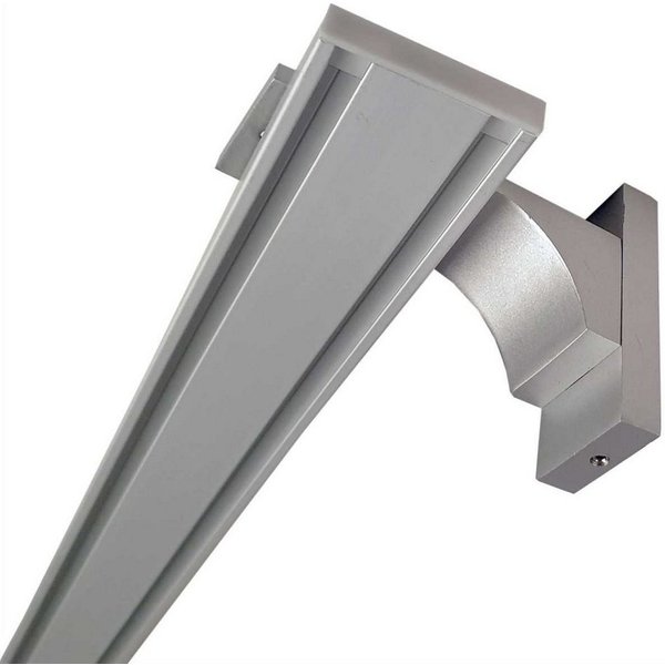 Bestlivings Gardinenschiene, 2-läufig, Fixmaß, Aluminium, verschraubte Aluminium Schiene (7mm), Längen bis 480cm, (4x120cm)