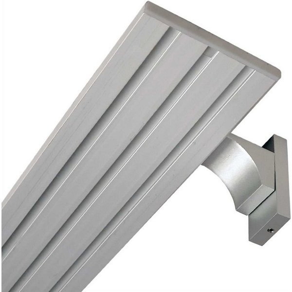 Bestlivings Gardinenschiene, 3-läufig, Fixmaß, Aluminium, verschraubte Aluminium Schiene (7mm), Längen bis 480cm, (4x120cm)