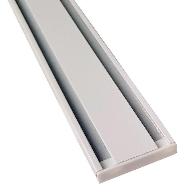 Bestlivings Gardinenschiene, 2-läufig, Fixmaß, verschraubt, Flache Aluminium Schiene (7mm), Längen bis 480cm, (4x120cm)