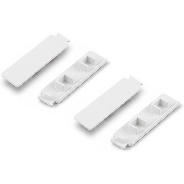 Bestlivings Gardinenschiene Seitendeckel, 2-läufig, geklemmt, Kunststoff, 2er-Pack, robust, Stopper-Funktion, Steckmontage, Made in EU