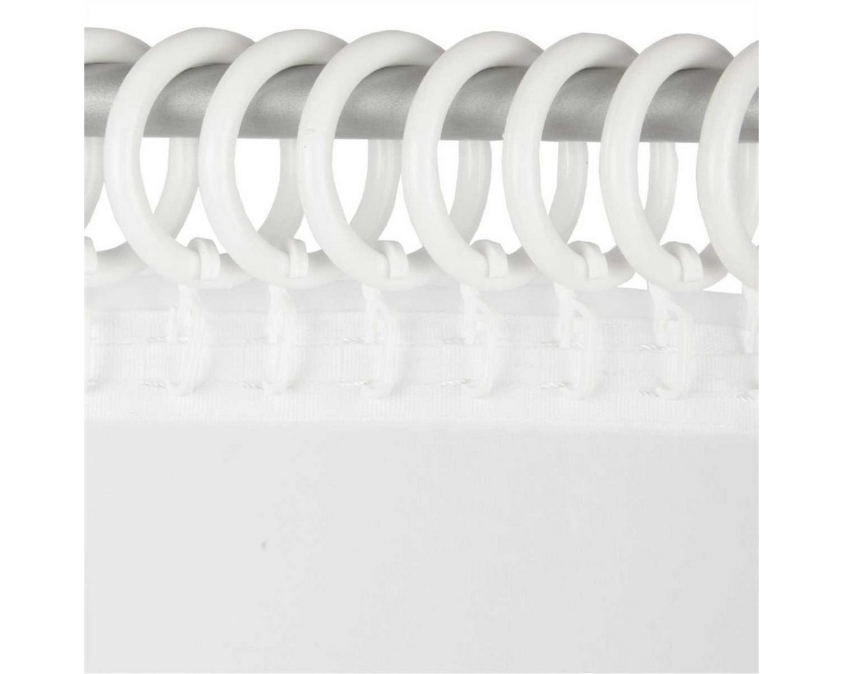 Bestlivings Gardinenstange, 1-läufig, Gardinenring - weiß - Ø40mm, Gardinenring (silber) Ø40mm , Gardinenringe Ø40mm inkl. Faltenleghaken – Bild 5 von 5