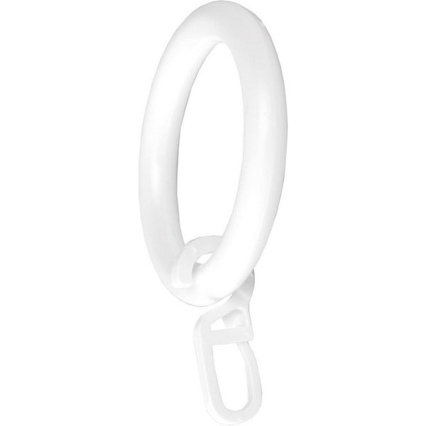 Bestlivings Gardinenstange, 1-läufig, Gardinenring - weiß - Ø40mm, Gardinenring (silber) Ø40mm , Gardinenringe Ø40mm inkl. Faltenleghaken