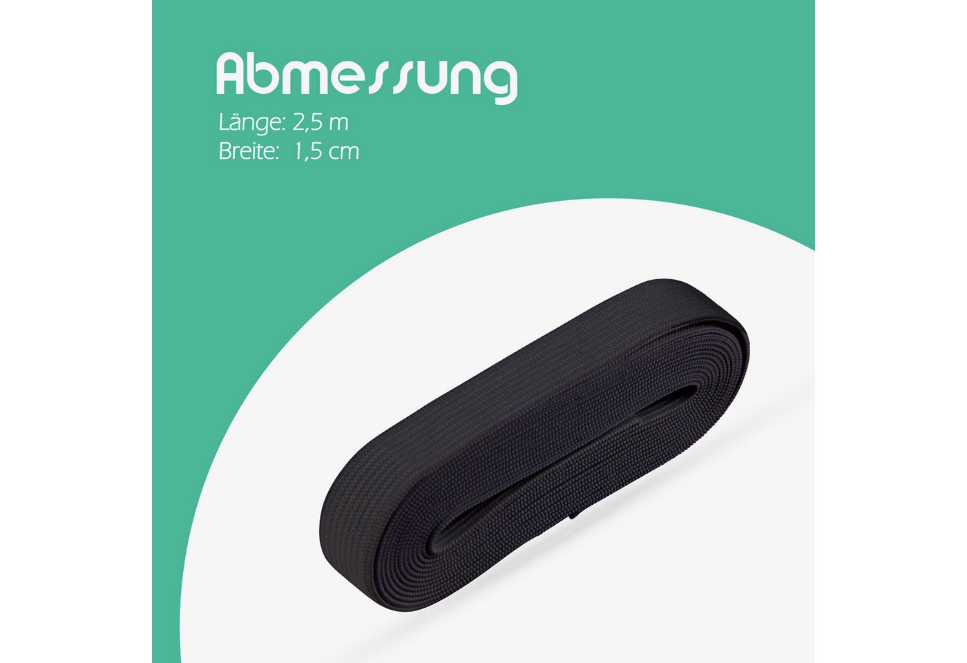 Bestlivings Gummiband, Vielseitiges Gummiband für Handwerk 1,5 - 3,5 cm Breit, 2,5 Meter Lang – Bild 2 von 5
