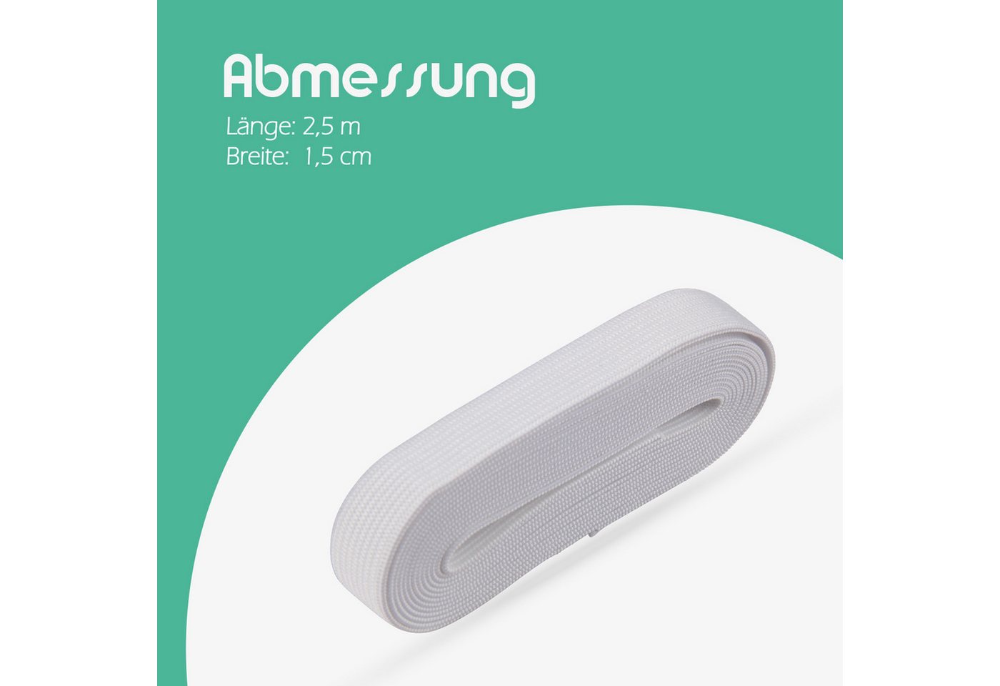 Bestlivings Gummiband, Vielseitiges Gummiband für Handwerk 1,5 - 3,5 cm Breit, 2,5 Meter Lang – Bild 2 von 5