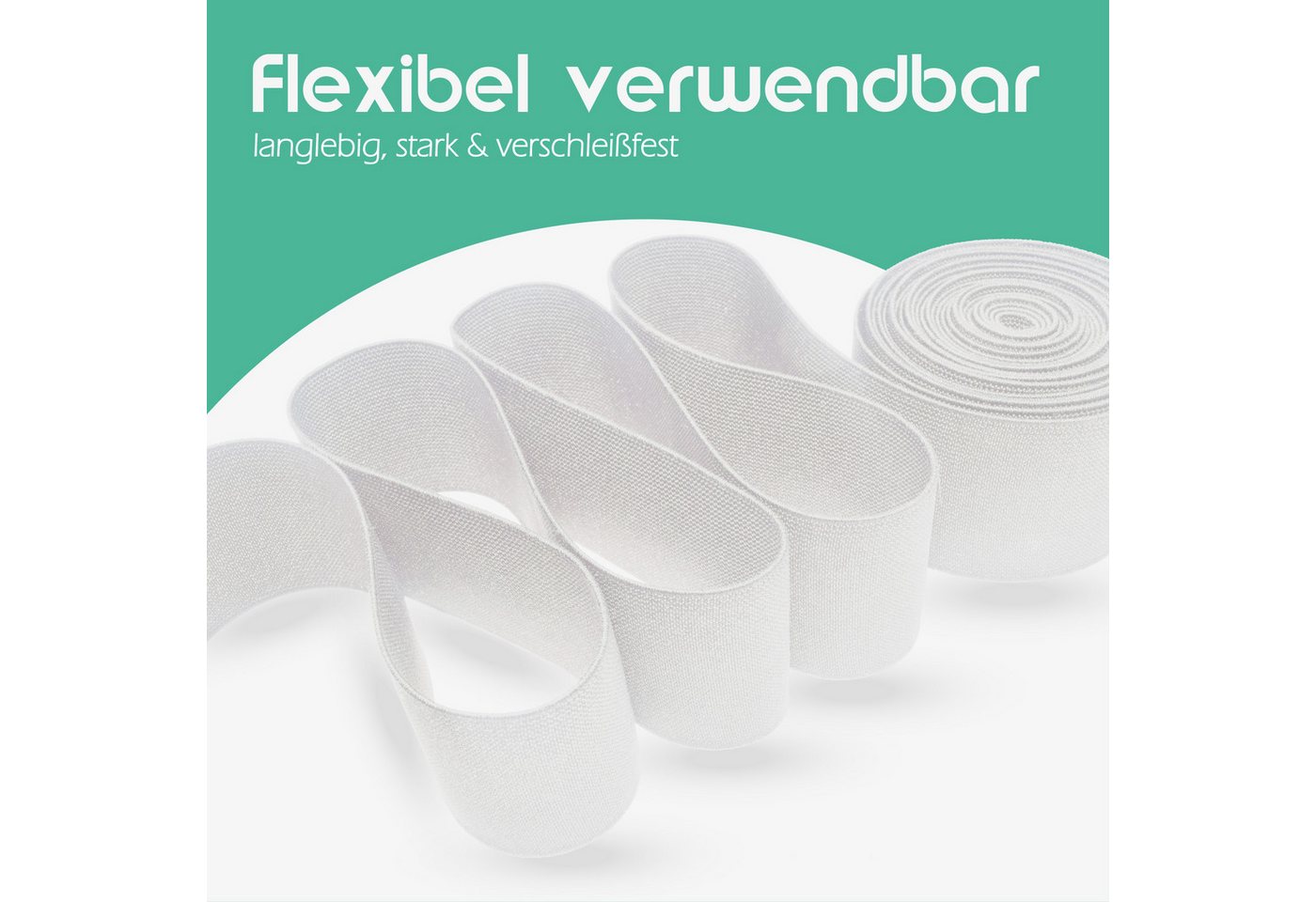 Bestlivings Gummiband, Vielseitiges Gummiband für Handwerk 1,5 - 3,5 cm Breit, 2,5 Meter Lang – Bild 4 von 5