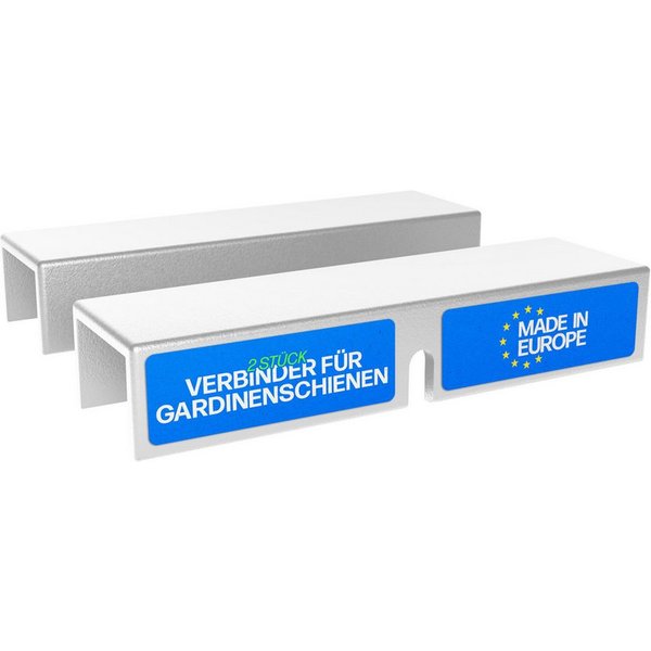 Bestlivings Innenlaufschiene Verbinder-Set, universal-läufig, geklemmt, Kunststoff, langlebig, einfache Montage durch Einschieben