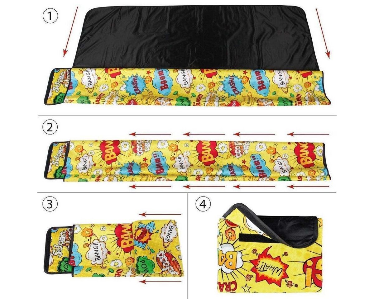 Picknickdecke, Bestlivings, 80 x 120 cm, wasserabweisend mit Fotodruck, Stranddecke – Bild 3 von 5