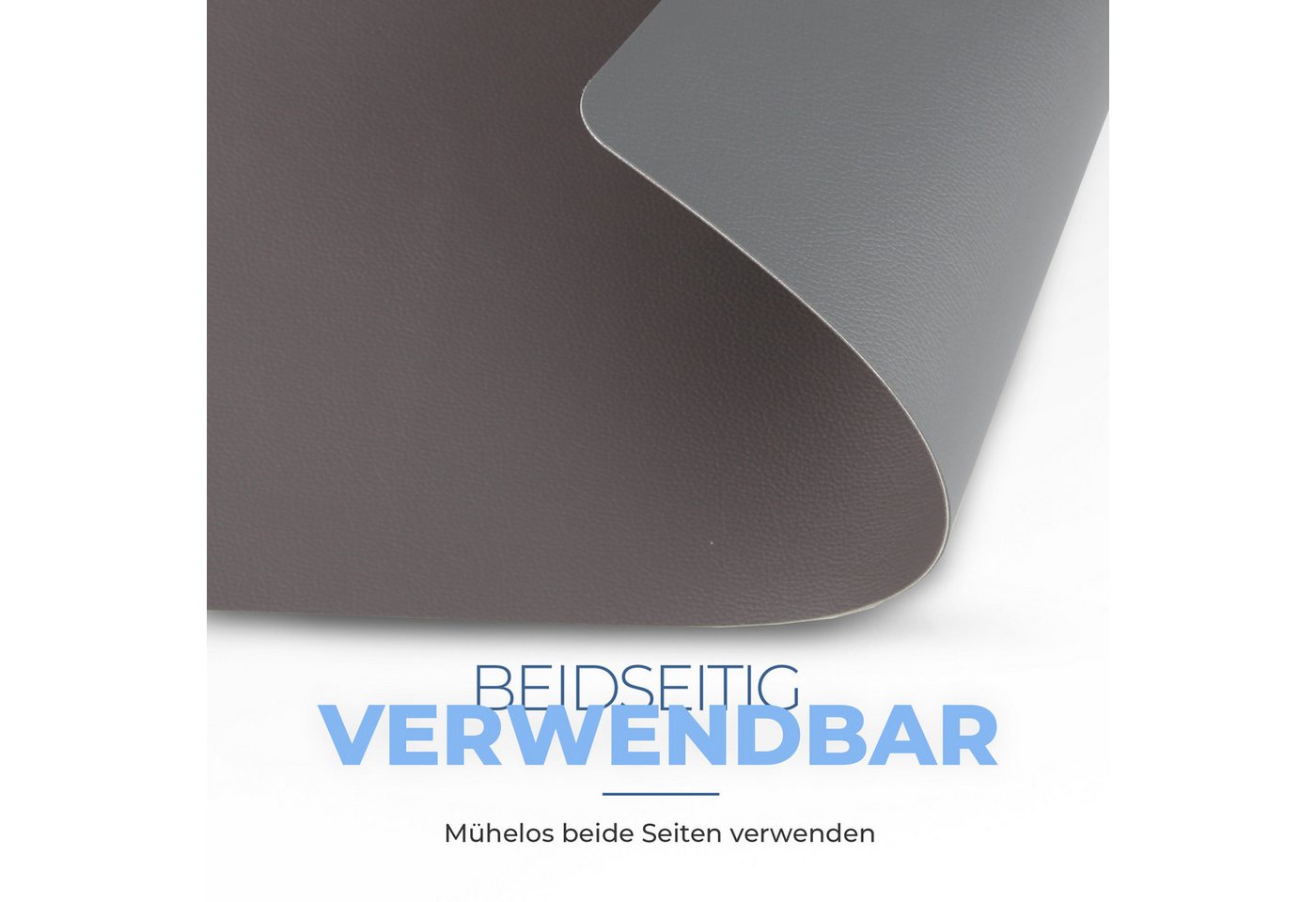 Bestlivings Platzset Kunstleder Uni/Struktur, (6-St), Tischset, abwischbares Lederimitat Platzdeckchen 46x33cm Doppelseitig – Bild 2 von 5