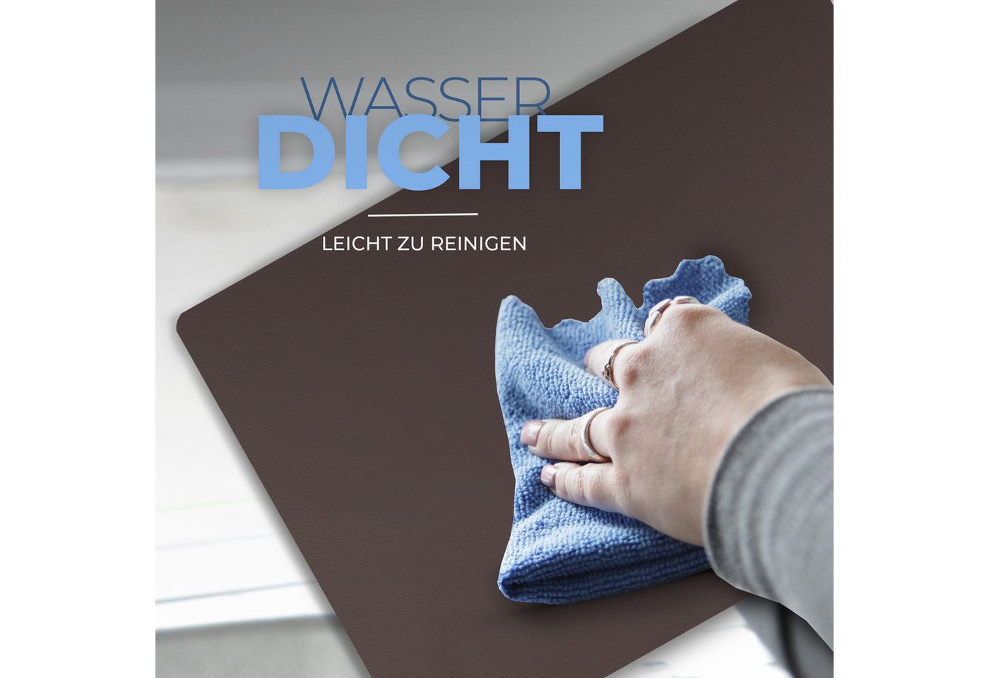 Bestlivings Platzset Kunstleder Uni/Struktur, (6-St), Tischset, abwischbares Lederimitat Platzdeckchen 46x33cm Doppelseitig – Bild 5 von 5