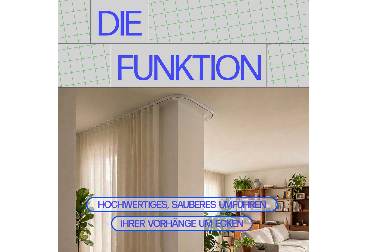 Bestlivings Rundbogen, 2-läufig, mit Bohren, Kunststoff, Außenbogen für Gardinenschienen - Eckverbinder für Erker & Raumecken – Bild 3 von 5
