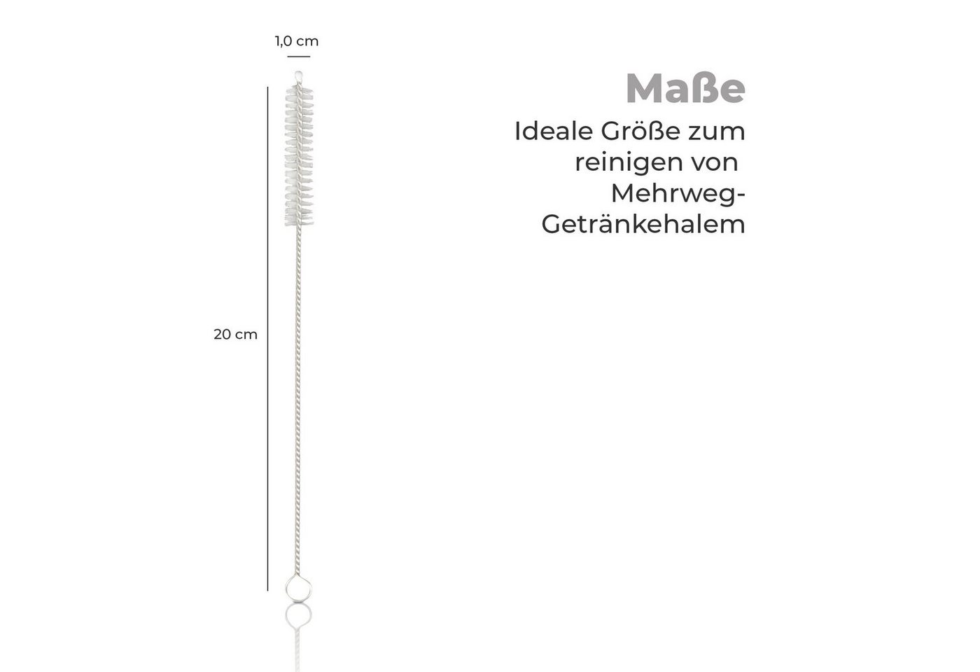 Bestlivings Trinkhalme verschiedene Sets, (2 teilig), wiederverwendbare Reinigungsbürste mit Nylon Borsten – Bild 2 von 5