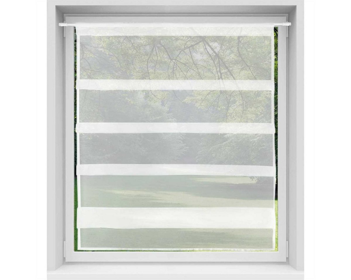 Bestlivings Vorhang (1 St), Stangendurchzug, transparent, Microfaser, Küchengardine in "Raffoptik", Transparente Bistrogardine – Bild 4 von 5