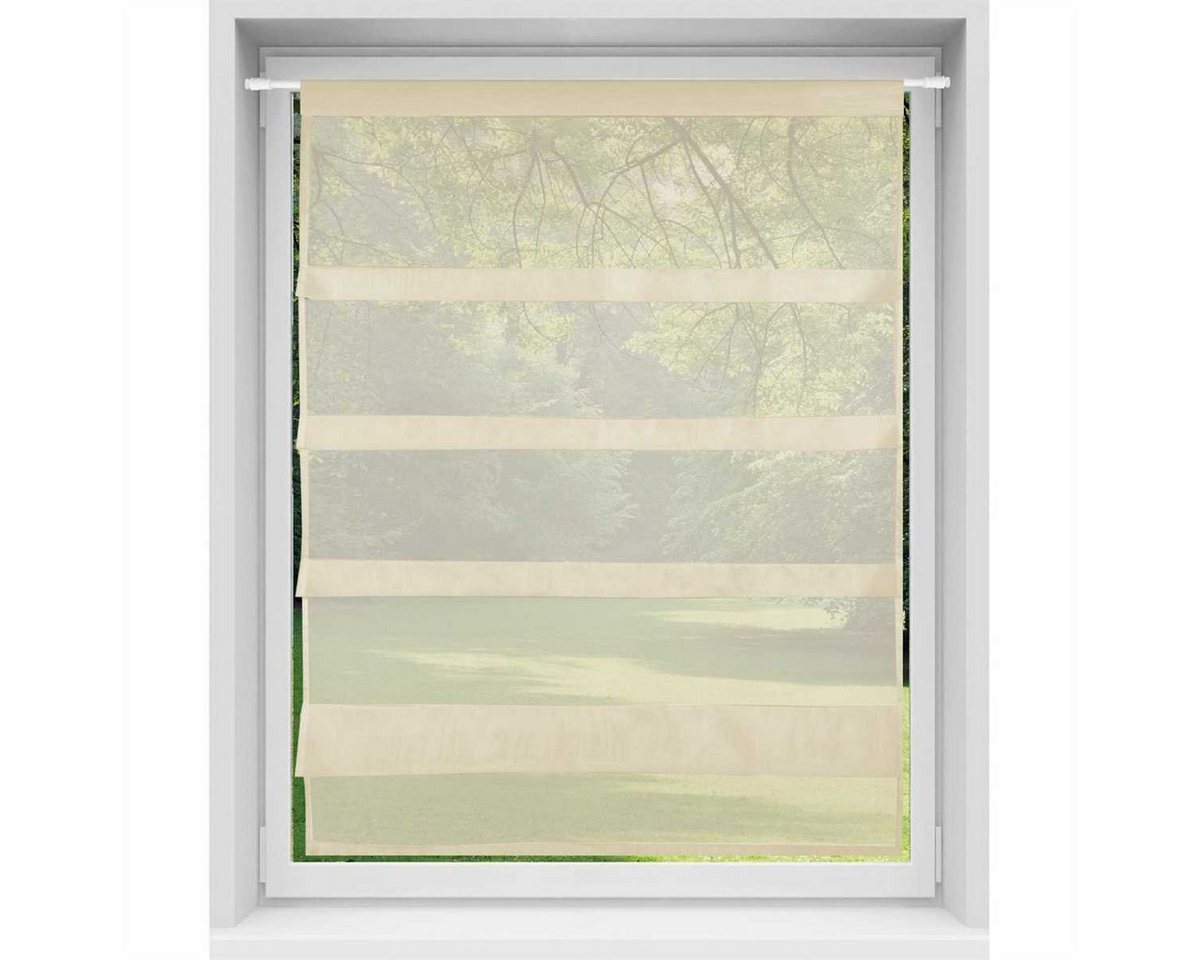 Bestlivings Vorhang (1 St), Stangendurchzug, transparent, Microfaser, Küchengardine in "Raffoptik", Transparente Bistrogardine – Bild 4 von 5