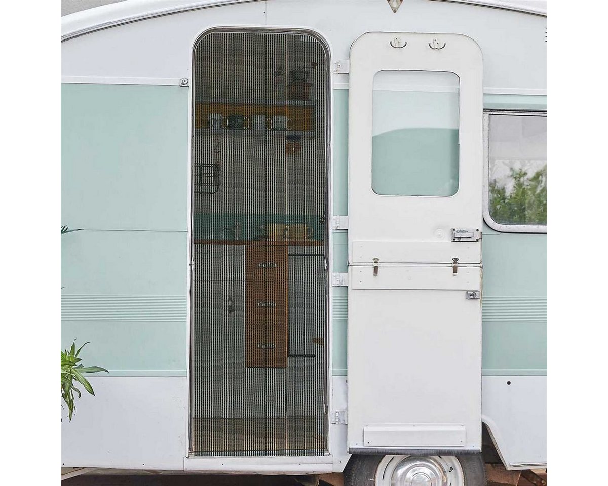 Bestlivings Vorhang (1 St), Stangendurchzug, halbtransparent, Fadenvorhang (56x185cm), Carvan Camping Fadengardine als Türvorhang – Bild 2 von 5
