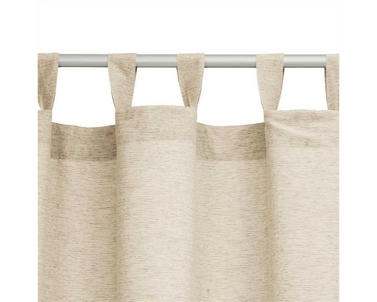 Bestlivings Vorhang (1 St), Schlaufen, blickdicht, Gardine 140x245cm - Leinen Optik - Schlaufen / Kräuselband – Bild 4 von 5