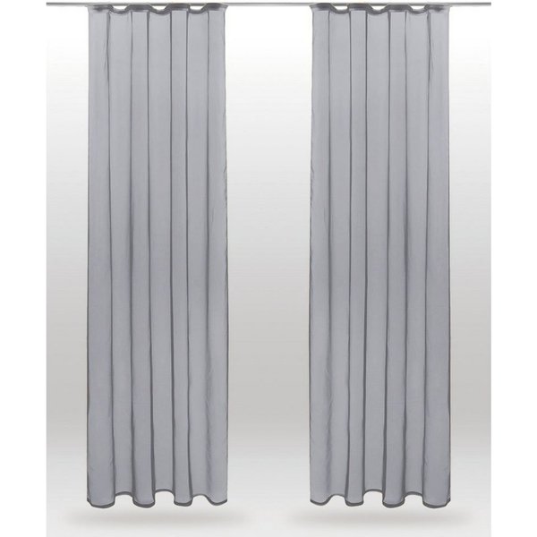Bestlivings Vorhang (2 St), Kräuselband, transparent, Voile, Gardinenset "Transparent" mit Universalband