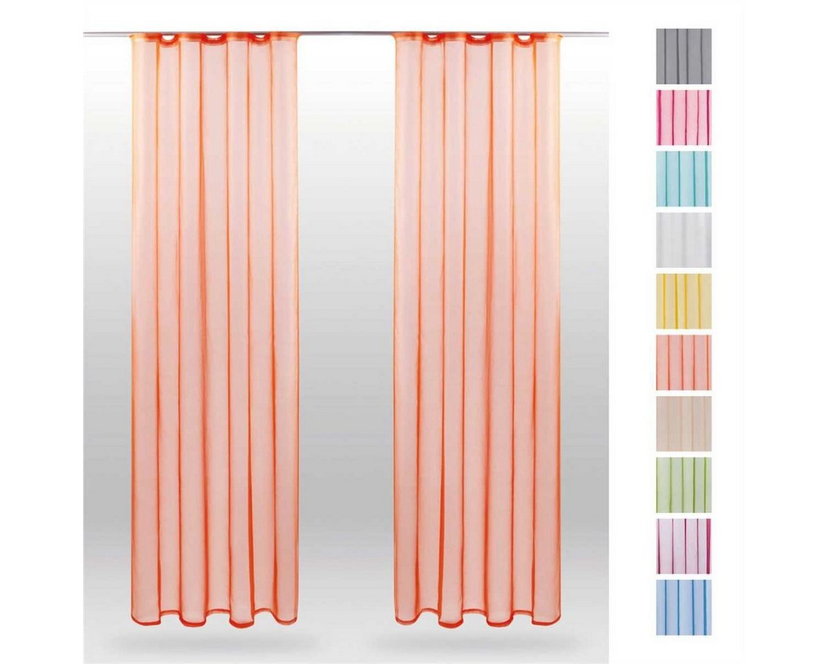 Bestlivings Vorhang (2 St), Kräuselband, transparent, Voile, Gardinenset "Transparent" mit Universalband – Bild 5 von 5