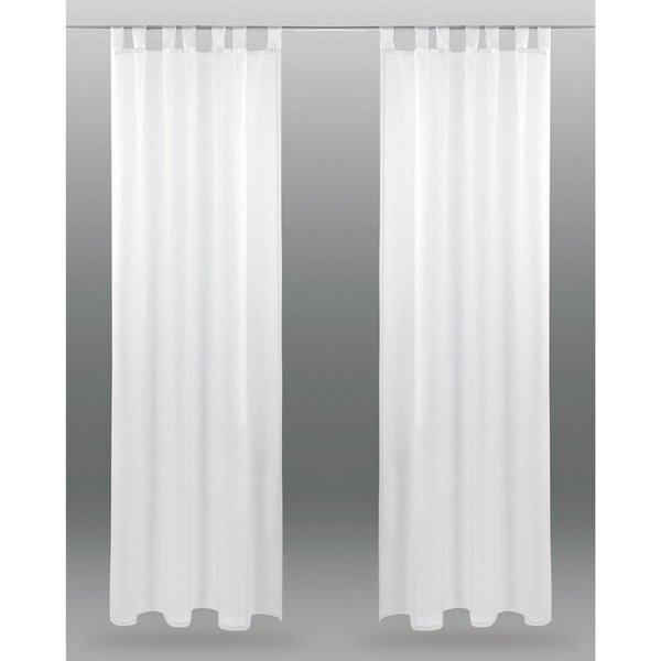 Bestlivings Vorhang (2 St), Schlaufen, transparent, Voile, Gardinenset "Transparent", 2 Schlaufenschals