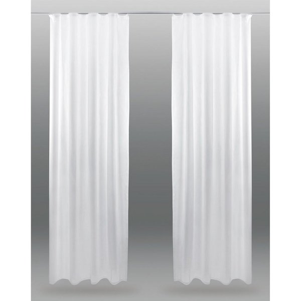 Bestlivings Vorhang (2 St), Kräuselband, transparent, Voile, Gardinenset "Transparent" mit Universalband