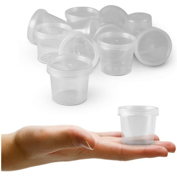 Bestlivings Vorratsdose Dose mit Deckel, Kunststoff, (24-tlg), Aufbewahrungsdosen 35ml - Mini Frischhalte mit Deckel Ø4,5cm x 4cm