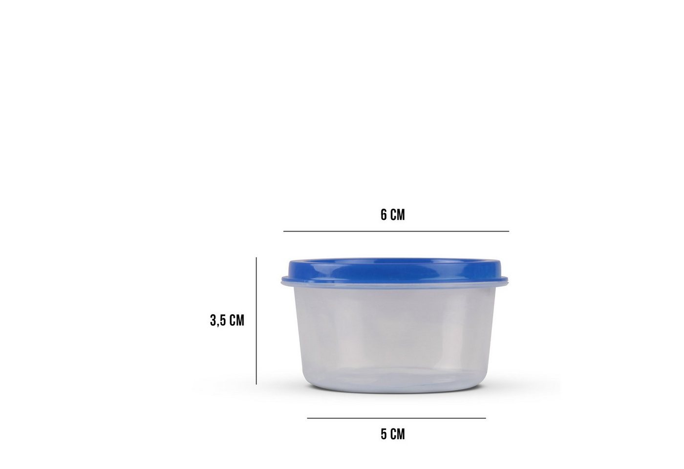 Bestlivings Vorratsdose Dose mit farbigen Deckel, Kunststoff, (4-tlg), Aufbewahrungsdosen 50ml - Mini Frischhalte mit Deckel Ø6cm x 3,5cm – Bild 3 von 5