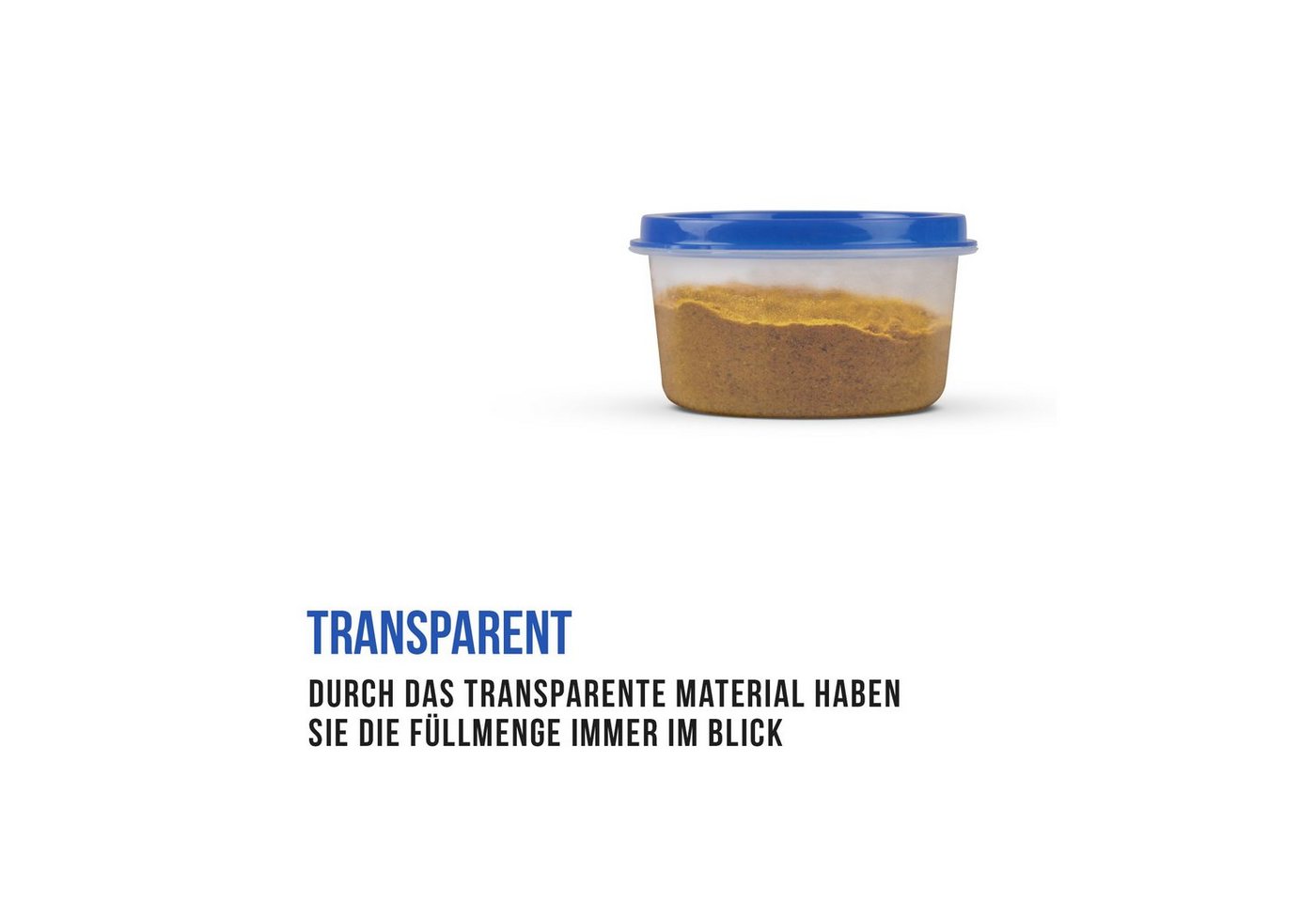 Bestlivings Vorratsdose Dose mit farbigen Deckel, Kunststoff, (48-tlg), Aufbewahrungsdosen 50ml - Mini Frischhalte mit Deckel Ø6cm x 3,5cm – Bild 5 von 5