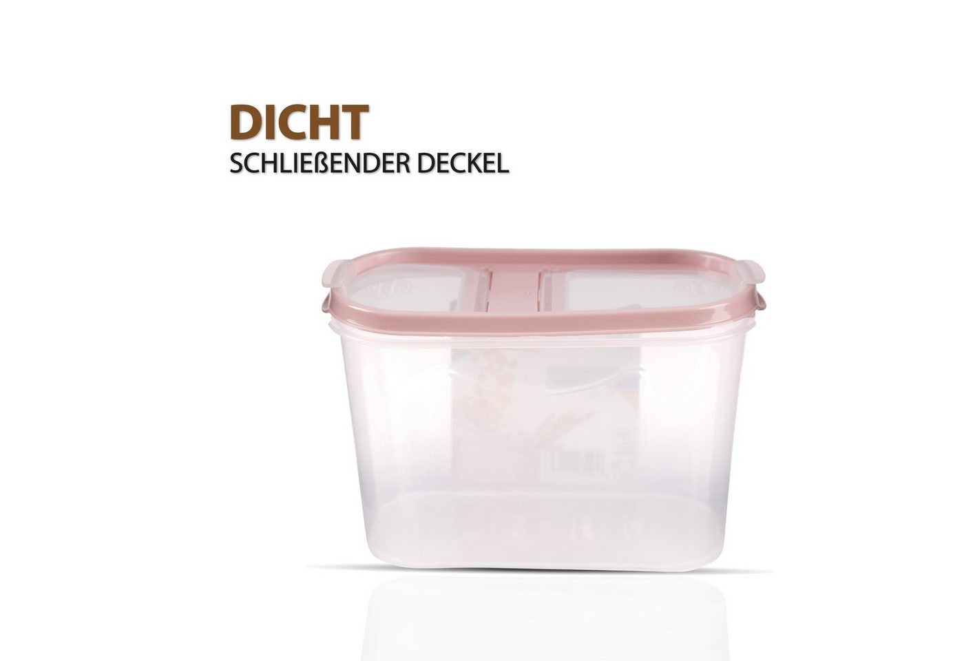 Bestlivings Vorratsdose Müslispender 1,4L - 4,5L, Kunststoff, (3-tlg., 1,4 Liter (7cm x 17cm x 12,5cm), Schüttdose für Lebensmittel, Vorratsbehälter Set - Frisc – Bild 4 von 5