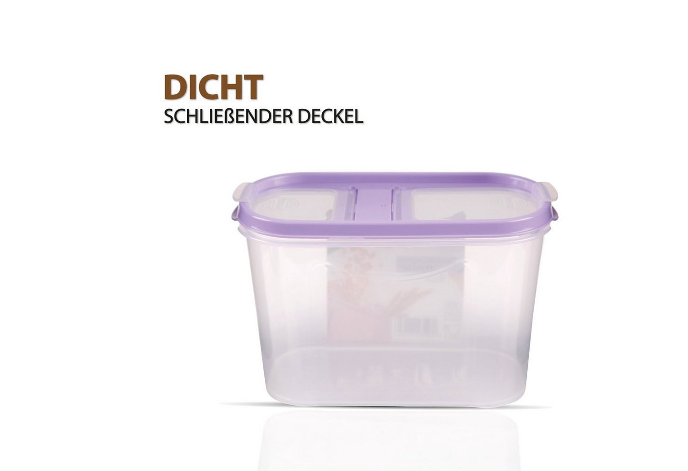 Bestlivings Vorratsdose Müslispender 1,4L - 4,5L, Kunststoff, (3-tlg., 1,4 Liter (7cm x 17cm x 12,5cm), Schüttdose für Lebensmittel, Vorratsbehälter Set - Frisc – Bild 4 von 5