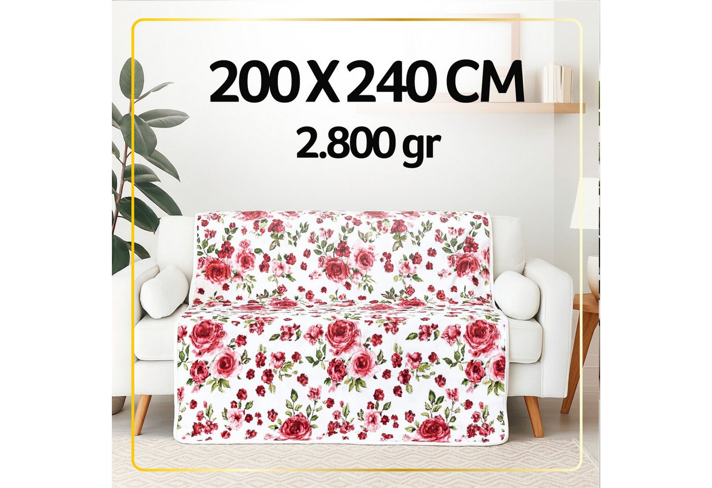 Wohndecke LUXUS Decke, Bestlivings, XXL Premium Kuscheldecke 240x200 cm - 580g/m² – Bild 2 von 5