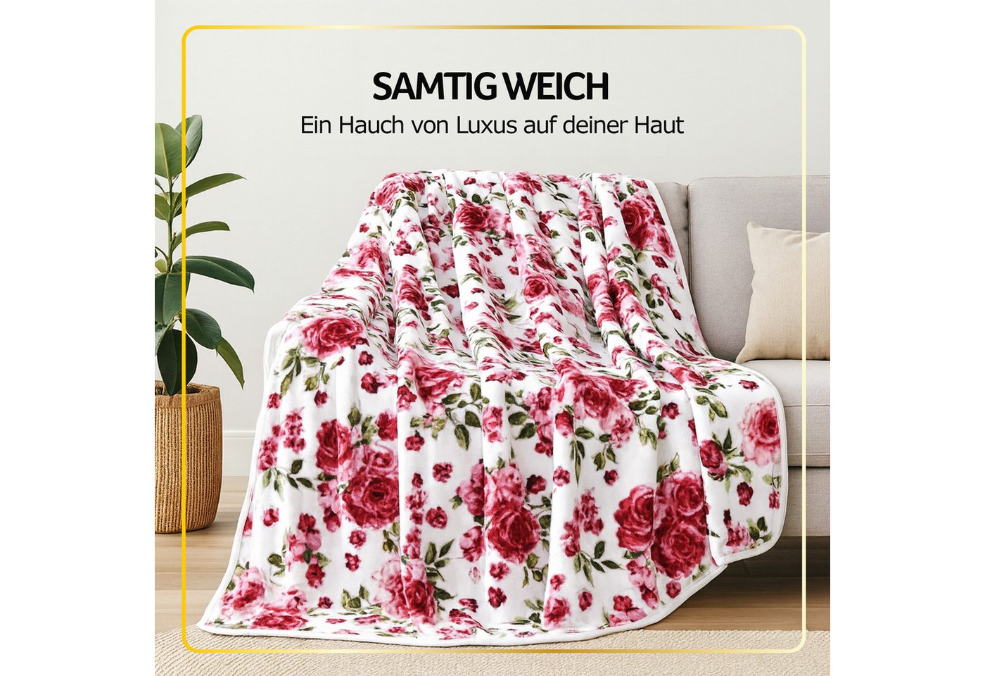 Wohndecke LUXUS Decke, Bestlivings, XXL Premium Kuscheldecke 240x200 cm - 580g/m² – Bild 4 von 5