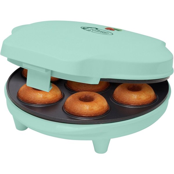 bestron Donut-Maker ADM218, 700 W, 7 Donuts – Antihaft, automatische Temperaturregelung