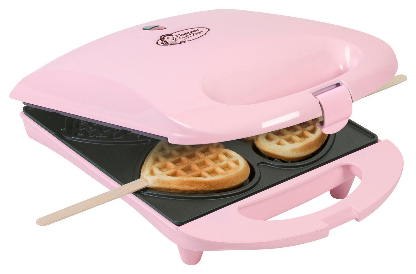bestron Waffeleisen DSW271, 780 W, Herzwaffeln am Stiel – 780 W, inkl. Stäbchen – Bild 3 von 4