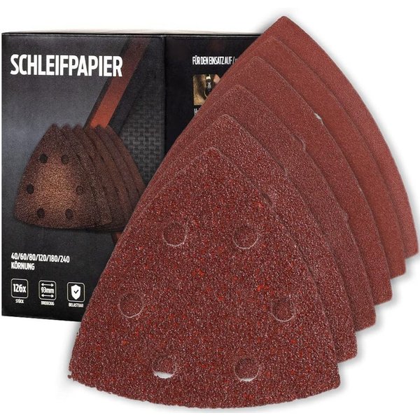 bestTools Schleifpapier Set Schleifpapier Triangular Körnung 40-240 für, Verschiedene Körnungen für präzises Schleifen von Holz & mehr