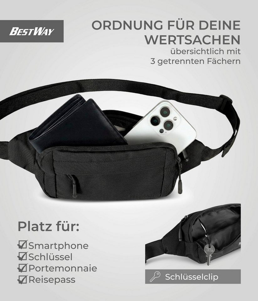 BestWay Bags Bauchtasche Bauchtasche, Schlüsselclip – Bild 4 von 5