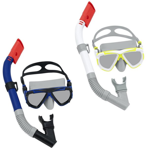 Bestway Schnorchel Dominator™ II (Set, 1 St., Verstellbares, zweigeteiltes Kopfband), 100% latexfrei