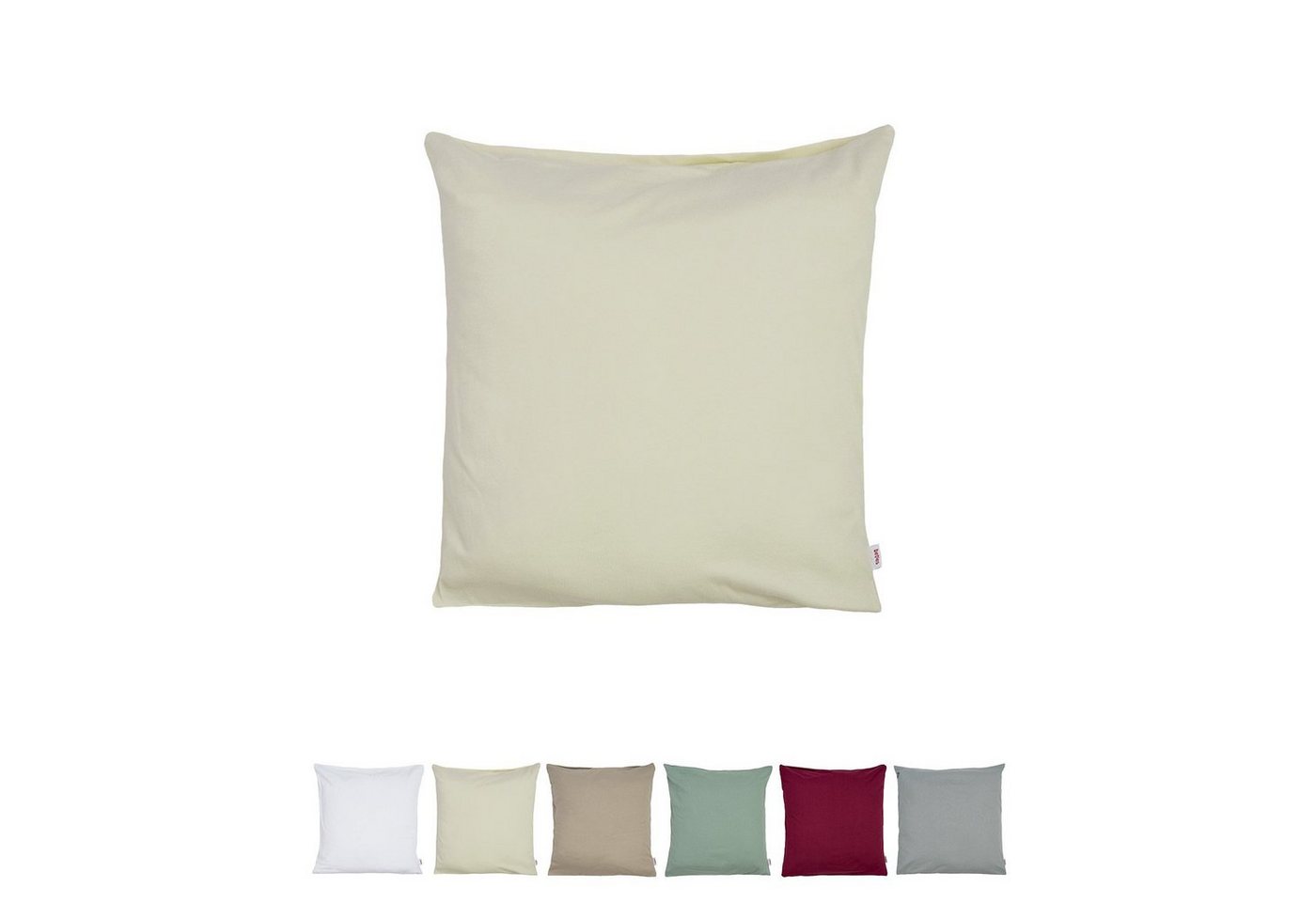 beties Kissenbezüge BasicSoft, (1 Stück), ca. 40x40 cm Jersey 100% Baumwolle (saatpearl-beige) – Bild 2 von 5