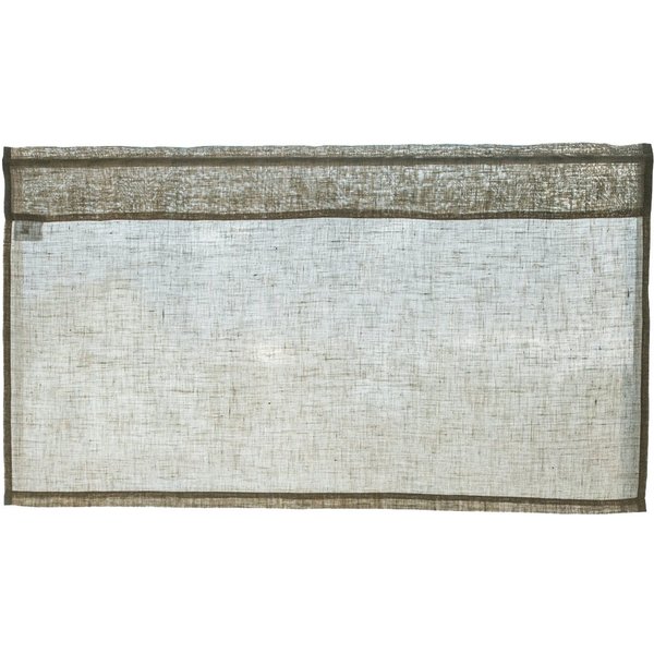 beties Scheibengardine Leinen (1 St), Stangendurchzug, halbtransparent, 100% Leinen, Bistrogardine 45x85 cm Landhausstil mit Tunnelaufhängung Fertiggardine