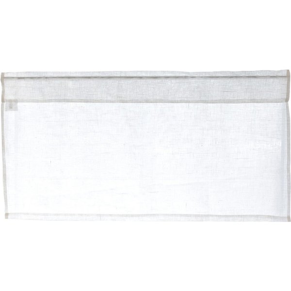 beties Scheibengardine Leinen (1 St), Stangendurchzug, halbtransparent, 100% Leinen, Bistrogardine 45x85 cm Landhausstil mit Tunnelaufhängung Fertiggardine
