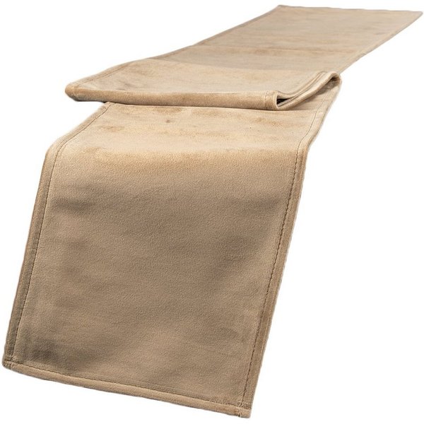 beties Tischband Samt&Sonders (1-tlg, 1 Stück Tischband), schmaler Samt Tischläufer ca. 18x220 cm braun-beige Tischdeko